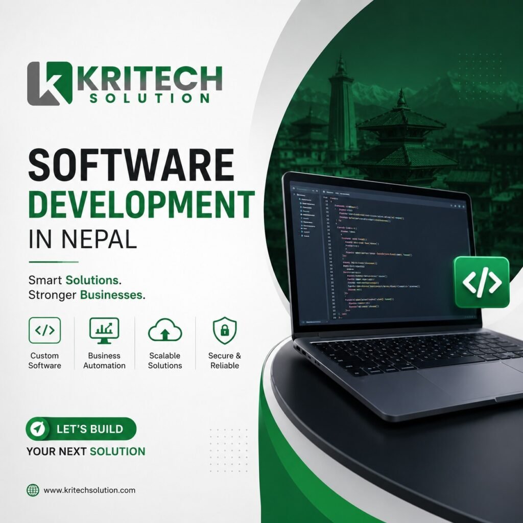 software development team building a custom business application for a Nepal company