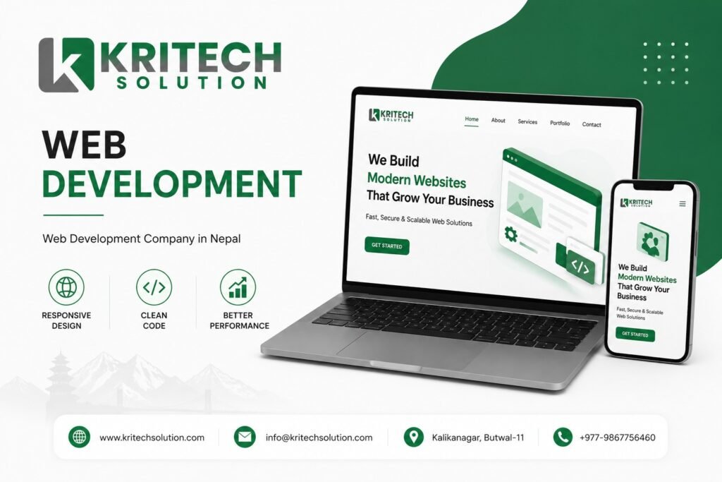 Professional web development company in Nepal building modern responsive websites for businesses